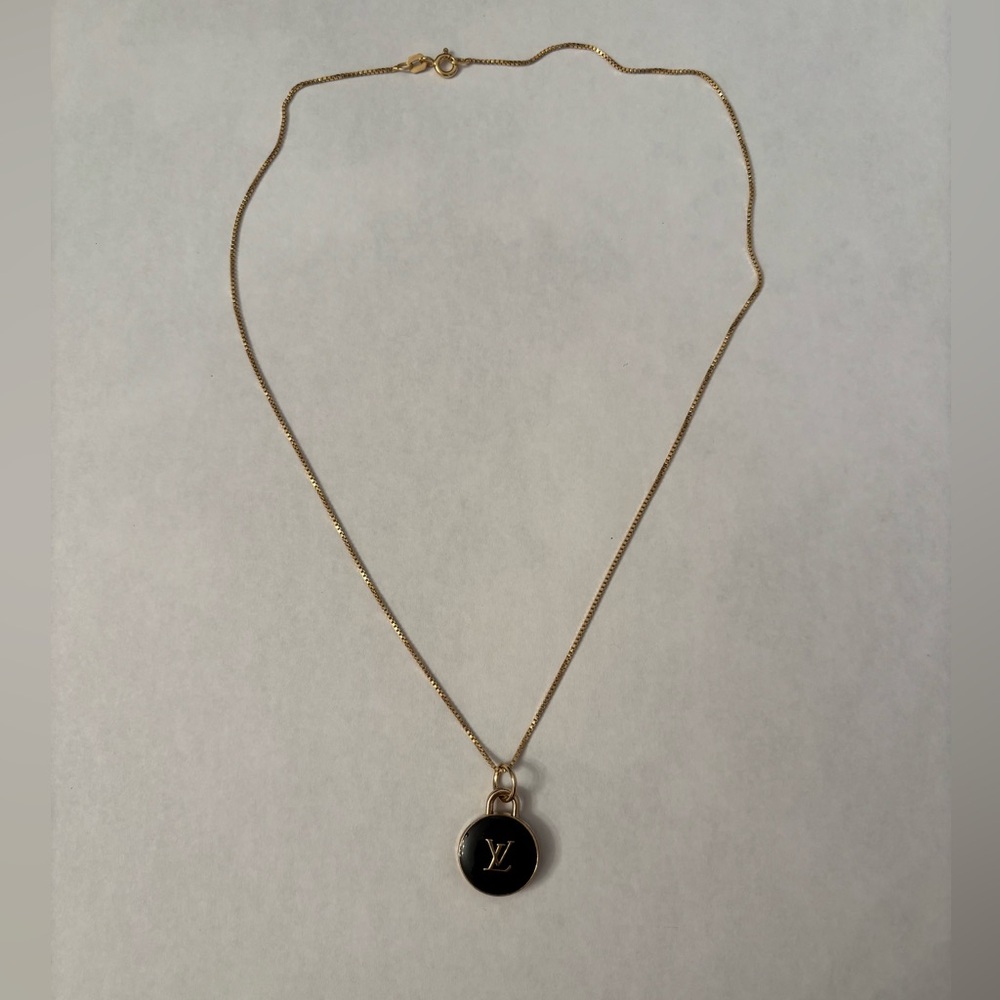 Up cycle Authentic LV Zipper Charm Necklace